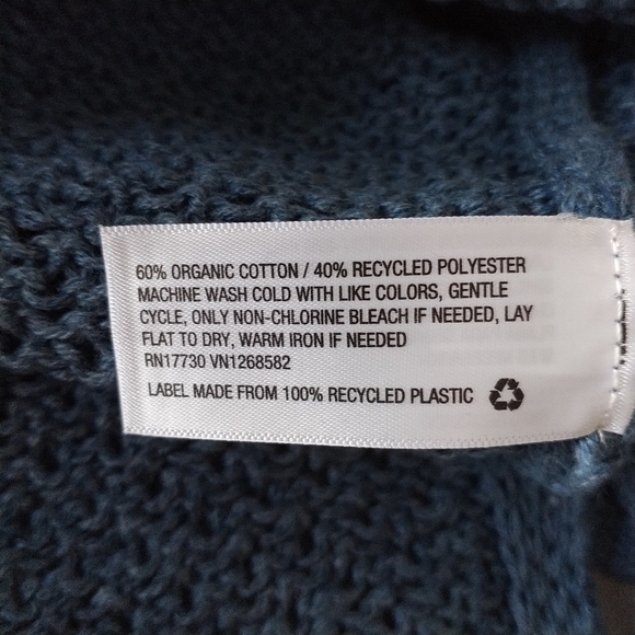 Universal Thread Blue V Neck Crochet Sweater M - Picture 8 of 13